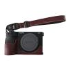 A6700 Case, BMAOLLONGB Handmade Litchi Genuine Real Leather Half Camera Case Bag Cover for Sony Alpha A6700 Bottom Opening Version + Hand Strap (Coffee) view 1