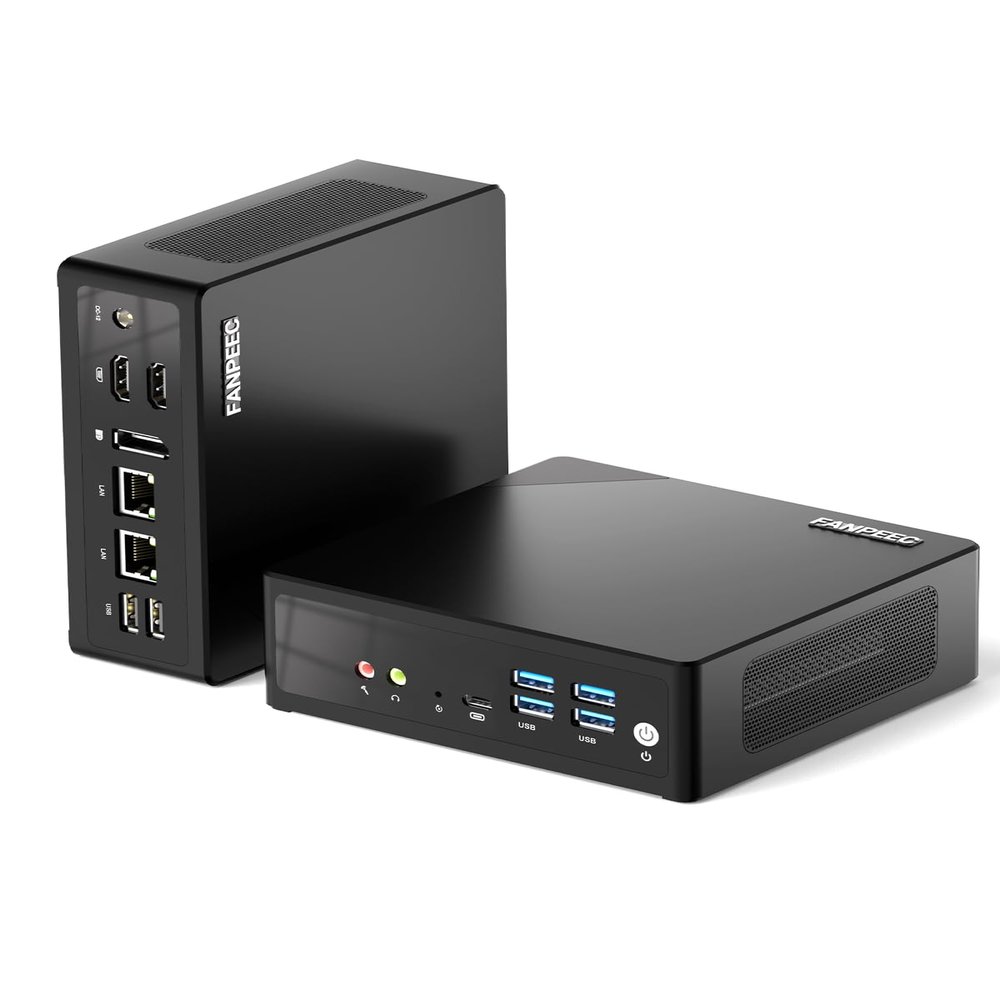 FANPEEC Mini Computer N150 16GB RAM DDR5 256GB NVME SSD, WiFi5 BT4.2, Mini PC Win 11 Pro with 4USB3.0, 2USB2.0, PXE, TPM2.0, Small PC Support Linux/Ubuntu for Business/Home