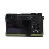 A6400 Case, BMAOLLONGB Handmade PU Leather Half Camera Case Bag Cover Bottom Opening Version for Sony Alpha A6400 with Hand Strap (Green) view 2