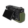 A6400 Case, BMAOLLONGB Handmade PU Leather Half Camera Case Bag Cover Bottom Opening Version for Sony Alpha A6400 with Hand Strap (Green) view 3