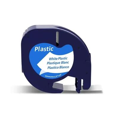 20PCS 12mm 4m Label Tape Compatible with Models 91330 91200 91331 91201 12267 18769 18771 for LT100H LT100T Plastic Labeling(20PCS Black on White)
