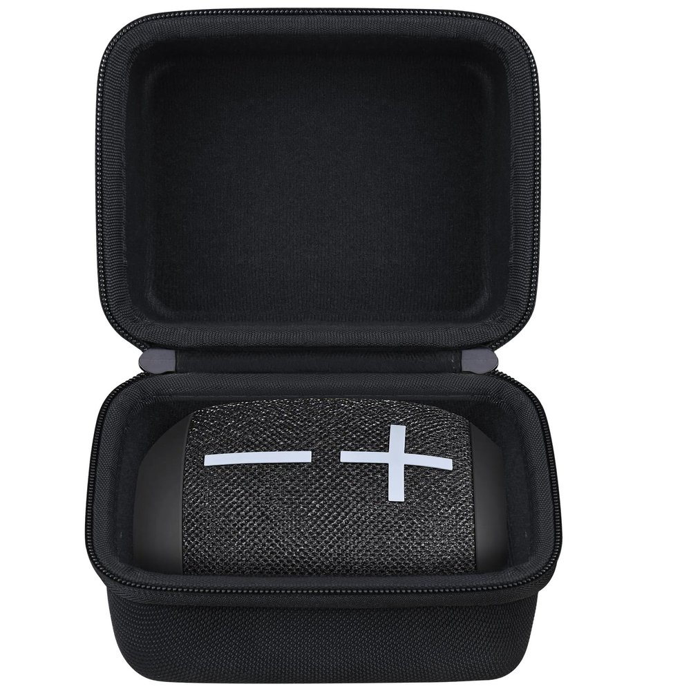 Elonbo Carrying Case for Ultimate Ears WONDERBOOM 4/3/2 Portable Outdoor Bluetooth Waterproof Speaker, WONDERBOOM 4 Wireless Speaker Travel Storage Cover, Extra Mesh Pocket Fits Charging Cable,Black
