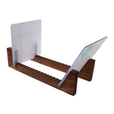 CAOJLjiaxiang-2012 CD-Holder 50PA Wood Vinyl Record Storage Holder Stacks up to 20 Albums Wood Stand with Clear Acrylic Ends Modern Desktop Portable Record Racks Record Player Stand