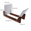 CAOJLjiaxiang-2012 CD-Holder 50PA Wood Vinyl Record Storage Holder Stacks up to 20 Albums Wood Stand with Clear Acrylic Ends Modern Desktop Portable Record Racks Record Player Stand view 2
