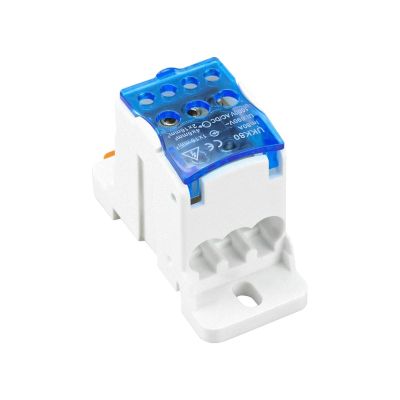 Din Rail Distribution Box Block One in Multiple Out UKK Power Universal Electric Wire Connector Junction Box Terminal Block 1 PC(UKK80A)