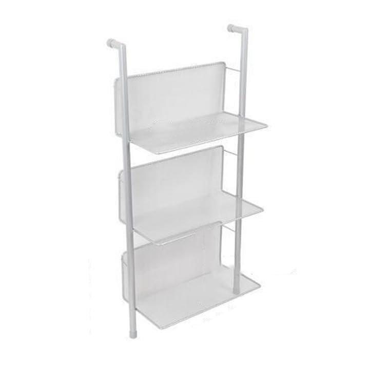 CAOJLjiaxiang-2012 CD-Holder Vinyl Record Storage Rack, 3/6 Tier Floor Standing Metal Shelf Bookshelf, Wall Mounted Document, Newspaper and Magazine Display Storage Record Player Stand(Small)