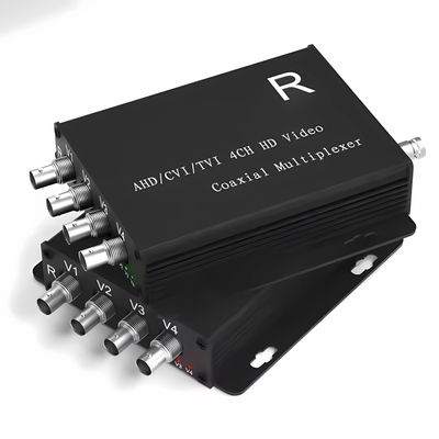 4-Channel HD Video Multiplexer, AHD/CVI/TVI/CVBS Compatible, BNC Head, 1080P Support, 100M Range