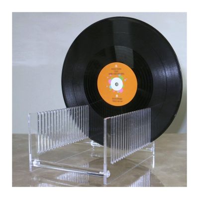 CAOJLjiaxiang-2012 CD-Holder Vinyl Record Storage Holder, Transparent Acrylic Record Display Rack- Tabletop Record Display Tray, Stacks up to 20 Albums 12 Inch Record Player Stand