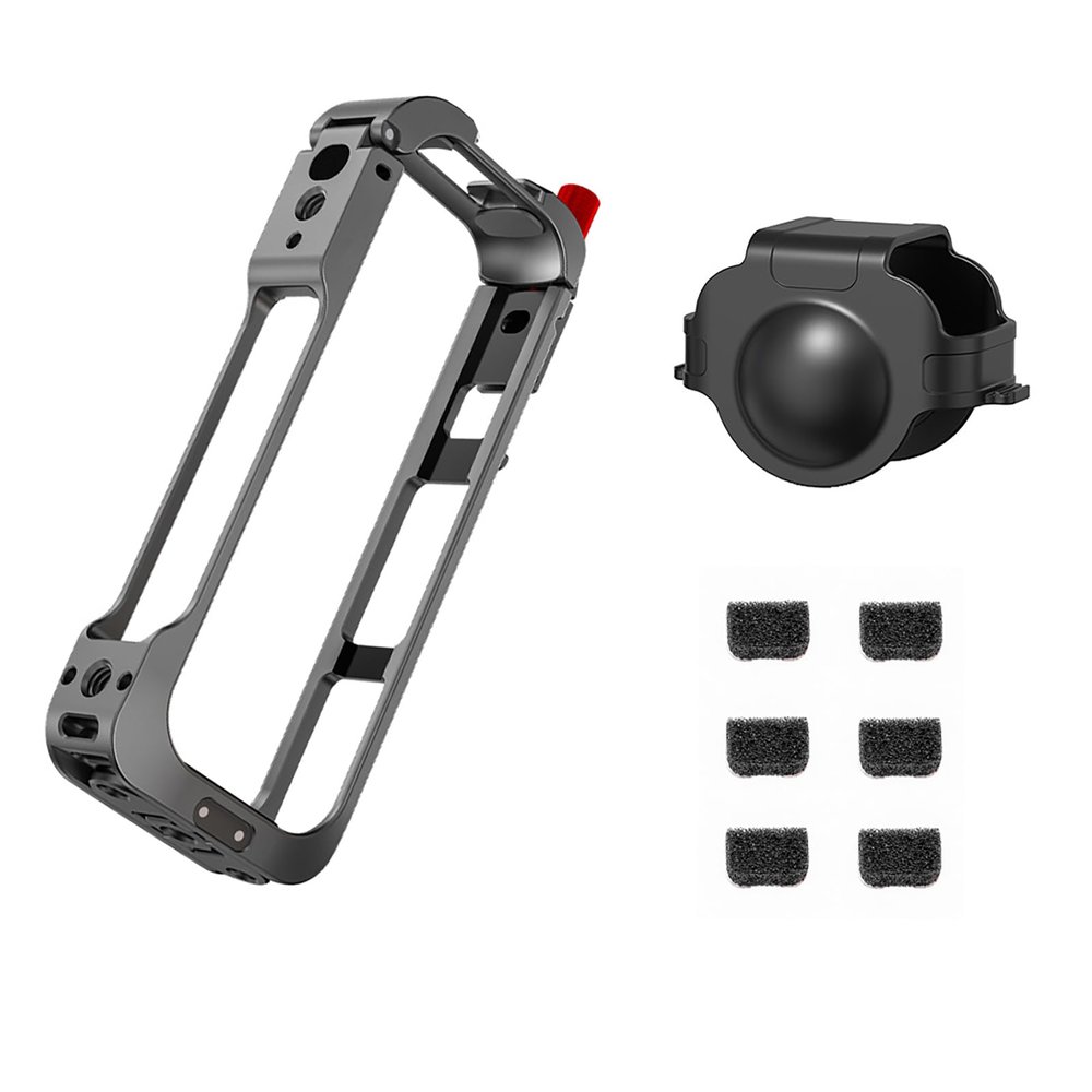 Action Camera Accessories Aviation Aluminum Alloy Protective Cage Camera Cover Plate for Insta360 X5 Panoramic Action Camera