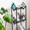 CAOJLjiaxiang-2012 CD-Holder Removable Vinyl Record Storage Rack Iron Floor-Mounted CD Record Storage Rack Office Magazine and Newspaper Rack Record Player Stand view 4