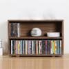 CAOJLjiaxiang-2012 CD-Holder Desktop CD Storage Rack Blu-ray disc Collection Display Cabinet Double-Layer CD Cabinet Solid Wood Retro Storage Rack Record Player Stand view 3