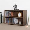 CAOJLjiaxiang-2012 CD-Holder Desktop CD Storage Rack Blu-ray disc Collection Display Cabinet Double-Layer CD Cabinet Solid Wood Retro Storage Rack Record Player Stand view 4