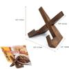 CAOJLjiaxiang-2012 CD-Holder Wooden Recipe Book Stand CD Record Plate Display Shelf Tabletop Photo Frame Rack Table Easel Cookbook Holder for Kitchen Record Player Stand view 2