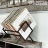 CAOJLjiaxiang-2012 CD-Holder Single Tier Record Holder Bookshelf CD Record Display Stand Record Storage Rack 80 to 100 LP Capacity Durable Metal Record Player Stand view 2