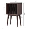 CAOJLjiaxiang-2012 CD-Holder Record Player Stand, Turntable Stand with Removable Glass Partition, Vinyl Record Storage Stand Table with Solid Wood Legs for Living Room, Bedroom Record Player Stand view 2