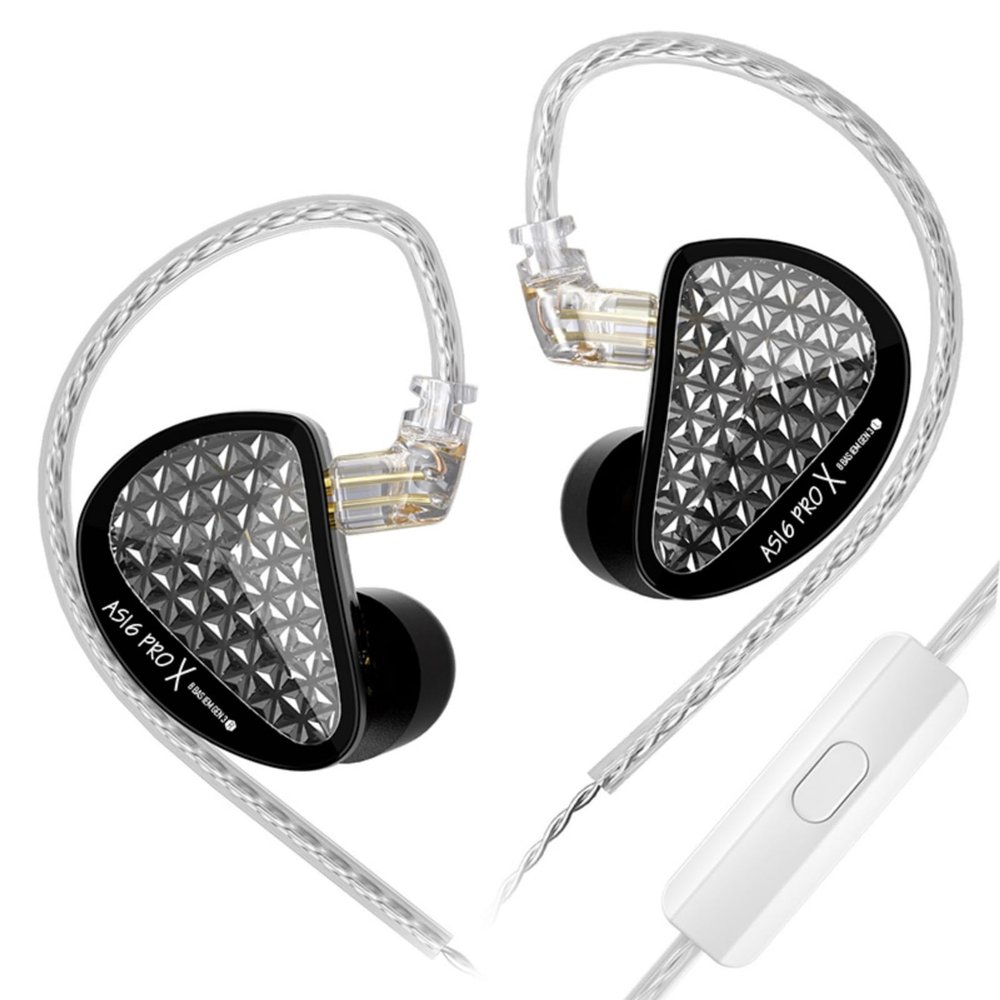 KZ AS16 PRO X 16 Custom BA Drivers in Ear Monitor Wired HiFi IEM Earphones