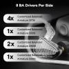 KZ AS16 PRO X 16 Custom BA Drivers in Ear Monitor Wired HiFi IEM Earphones view 4