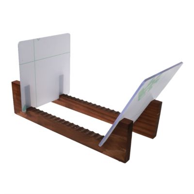 CAOJLjiaxiang-2012 CD-Holder Wood Vinyl Record Storage Holder, Portable Record Stand, Album Storage Organizer Display Stand Rack with Clear Acrylic Ends, Stacks up to 50 Albums Record Player Stand
