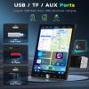 10.4 inch Single Din Car Stereo with Wireless Carplay Android Auto-2025 Upgraded 1080P IPS Detachable Touch Screen,5.2Bluetooth,12LED Backup Camera,FM Radio,USB/AUX,Mirror Link,SWC view 4