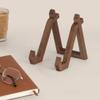 CAOJLjiaxiang-2012 CD-Holder Retro Wooden Display Rack Sturdy Practical Records Storage Holder Handmade Picture Frame Stand for Bedroom Cafe CD Record Player Stand view 3