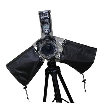 NUOBESTY Camera Rain Cover with Drawstring Arm Protectors Flexible Lens Protector for Photography Rainy Conditions Black