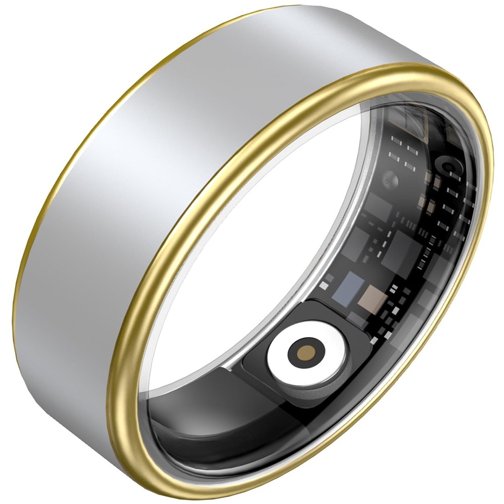 CNBRO Smart Ring Heart Rate Monitor Comfortable Sleep Ring Health Fitness Tracker Step Counter Calories Pedometer Waterproof Ladies Smart Rings for Women Men, No Subscription Fee