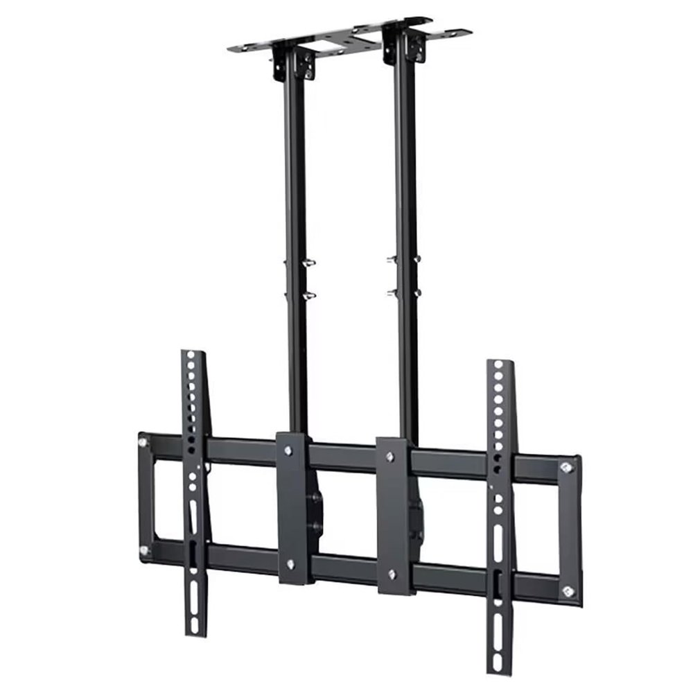 Adjustable Height Double Pole Single Screen TV Mount - Ceiling TV Mount - Double Pole Hanging TV Bracket Fits 40-90/60-110 Inch LED Flat Panel Display,60,110in tv (40)