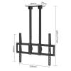 Adjustable Height Double Pole Single Screen TV Mount - Ceiling TV Mount - Double Pole Hanging TV Bracket Fits 40-90/60-110 Inch LED Flat Panel Display,60,110in tv (40) view 2