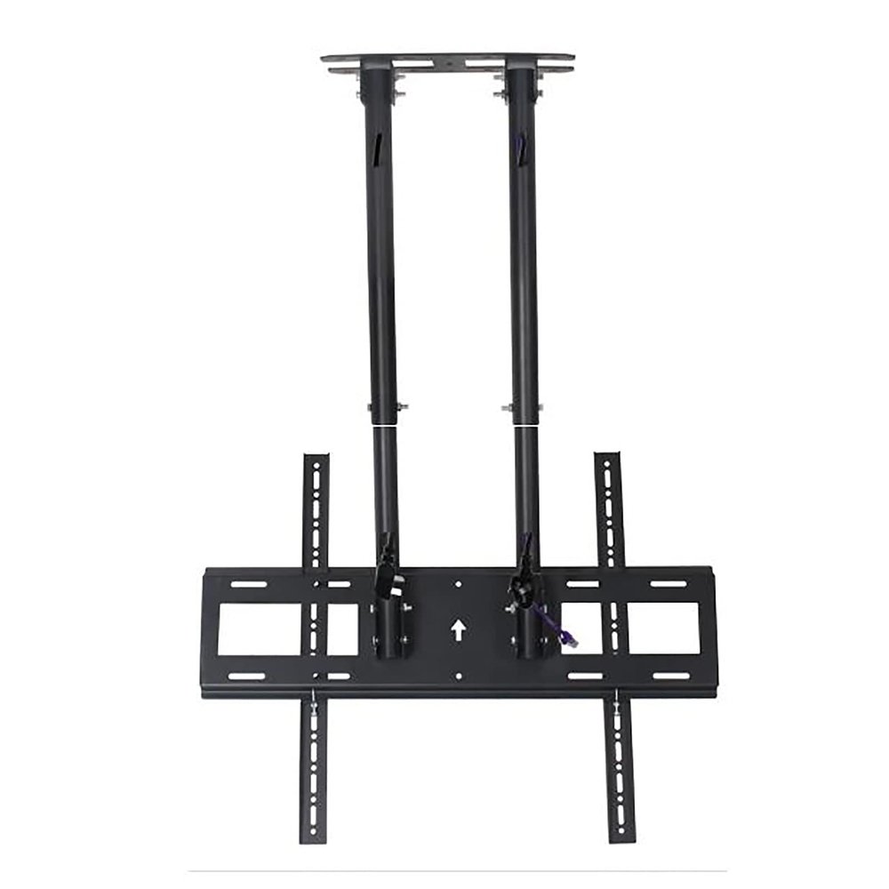 Double Pole Single Screen Ceiling TV Mount Bracket, Tilt Swive TV Mount, for 60-100inch TVs, with Loading 176 Lbs TV Bracket (12.5m)