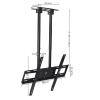 Double Pole Single Screen Ceiling TV Mount Bracket, Tilt Swive TV Mount, for 60-100inch TVs, with Loading 176 Lbs TV Bracket (12.5m) view 2