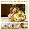5K Digital Camera, 72MP Digital Cameras for Photography, UHD Autofocus Point and Shoot Compact Camera with Flash for Kids, Small Portable Vlogging Camera for YouTube with 2.8" Screen, 16X Zoom view 4