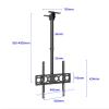 Adjustable Ceiling TV Mount Bracket, Fits 32-55inch LED Screen Display, 110 Lb Load Capacity, Black TV Bracket (34m) view 2