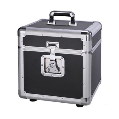 CAOJLjiaxiang-2012 CD-Holder Vinyl Record Storage Box with Lock, Sturdy Vinyl Record Collect & Organizer with Aluminum Alloy Frame, Detachable Cover, for 10" & 12" Records Record Player Stand