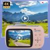 80MP 5K Digital Camera, 18x Zoom Webcam Loop Recording Slow Motion, Time Lapse Photography for (Pink) view 4