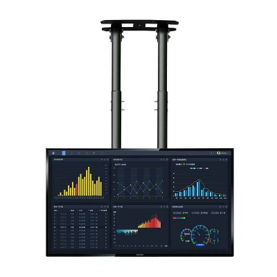 Adjustable Height Ceiling TV Mount Bracket, Fits 55-100 Inch LCD Flat Screen TVs, with Loading 198 Lbs, Max VESA 900x600mm TV Bracket