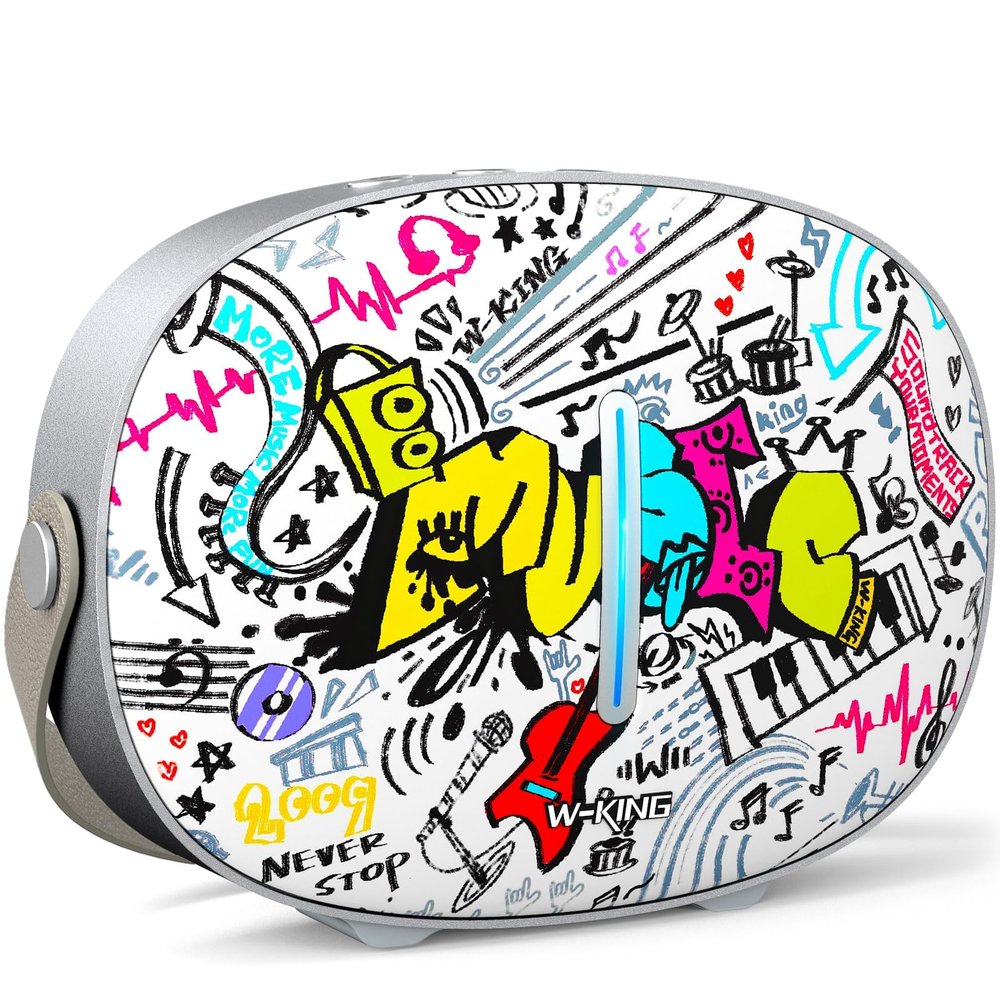 W-KING Speakers Bluetooth Wireless 96W Peak Loud Portable Speaker with Bass, BT5.4, Fast Charge, USB Playback, Large Personalized Speakers for Work, Outdoor, Workshop, Garage, Party Boombox Speaker