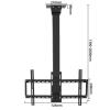 Ceiling TV Mount Stand - Motorised TV Bracket Stand,Fits 32-70 Inch TVs Teles Auto Lifting TV Stand,with Remote Control and Memory Setting Height Adjustable TV Stand,Black,1300,2000MM (Black 1300) view 2
