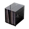 CAOJLjiaxiang-2012 CD-Holder Vinyl Record Holder, Desktop Record Storage Box with Stainless Steel Feet, Large Capacity Acrylic Vinyl Record Storage Rack Cube Record Player Stand view 1