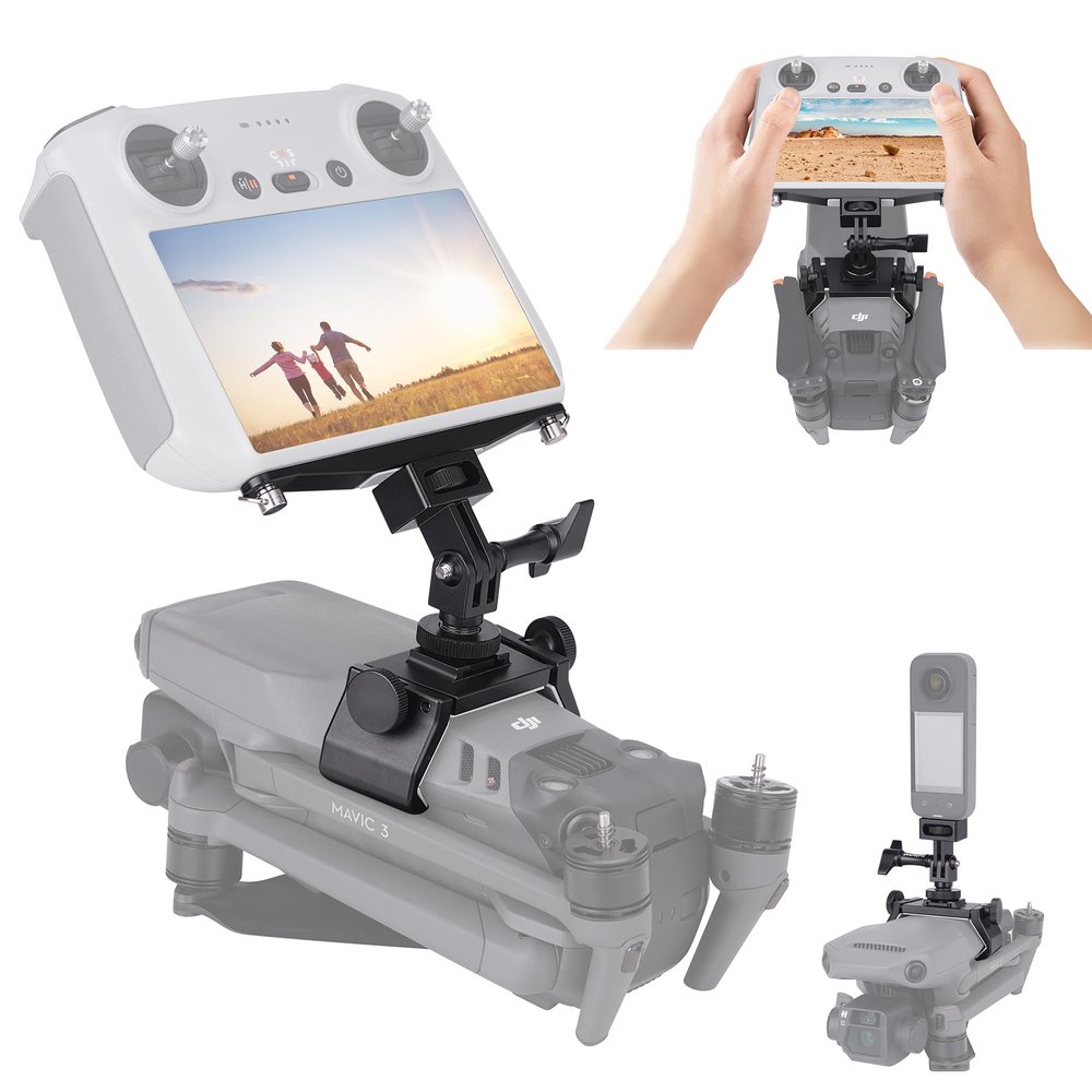 fantaseal Novelty Hand-held Filmmaker Video Kit w/RC Lanyard for DJI Mavic 3, 3 Pro, 3 Cine, 3 Classic Accessories for Drone to Camcorder w/Super Stabilization-for RC with LCD Screen(RC/RC2)