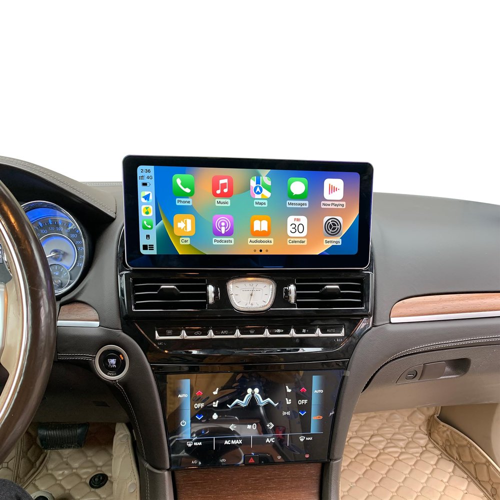 SNATEEN 12.3 Inch Android 14 Car Radio for Chrysler 300C 300S 2015 2016 2017 2018 2019 2020 Stereo Upgrade Dual Touch Screen Android Auto GPS Navigation Multimedia Player (8GB+256GB)