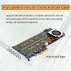 Buacoz PCIe 4.0 X4 to Dual M.2 NVMe Adapter SATA SSD Expansion Card with Cooling Fan - Dual Slot Adapter, 16Gbps Full Speed, NGFF/M.2 Key B+M & M Support view 4