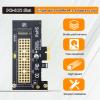 Buacoz PCIe 4.0 x1 to M.2 NVMe SSD Adapter Card - Single Port Full Speed M.2 NVME SSD Expansion Card with Heatsink,M-Key Converter, Plug Play for Desktop PC view 3