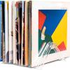CAOJLjiaxiang-2012 CD-Holder Vinyl Record Display Holder, Desktop Triangle CD Storage Rack, Transparent Acrylic Vinyl Record Storage Holder Vertical Magazine Rack File Organizer Record Player Stand view 4