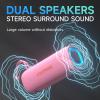 Portable Bluetooth Speaker, Wireless Bluetooth Speaker with Clear Loud Stereo Sound, IPX5 Waterproof Speakers with RGB Lights, BT5.3, Long Playtime, TWS Pairing for Home Outdoor Party Beach Travel view 3