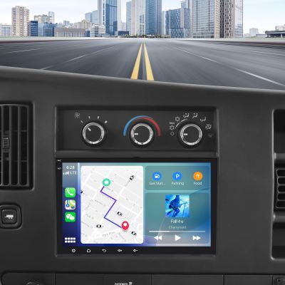8'' Car Radio Stereo for GMC Savana 2008-2024 with Wireless CarPlay Android Auto, 2+32G Touchscreen for GMC Savana Stereo Bluetooth GPS WiFi FM DSP Backup Camera SWC