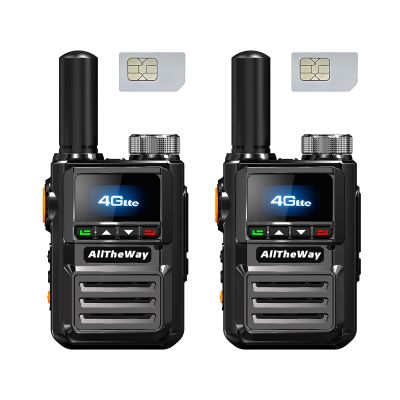 2 Pack Global Walkie Talkie Unlimited Range Fast 4G PoC Radio PTT Two Way Radio for Logistics Company, Hotel and Event Management