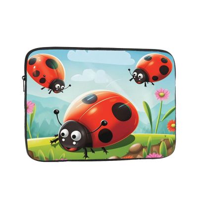 Laptop Sleeve Bag Durable Shockproof Protective Laptop Case Ladybug Landscape Computer Carrying Cover Briefcase 10 inch