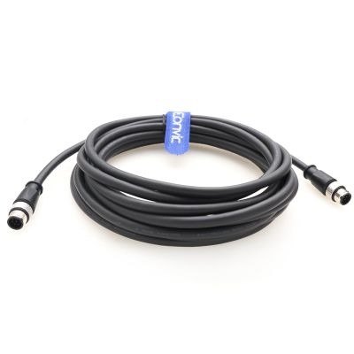 Eonvic Industrial M12 A-Code 8 Pin Connector Cable Male to Male Extension Sensor Wire for Robotics Industrial Sensors, Servo Encoders, Actuators