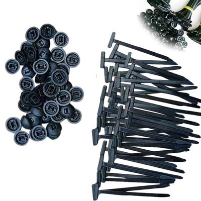 100Pcs Nylon Universal Cable Tie Buckle, Heavy Duty Self-Locking Zip Ties Holder, Cable Tie Buckle Through Nail, Multipurpose Plastic UV Resistant Cable Ties Tool for Car Daily Repair (200pcs)