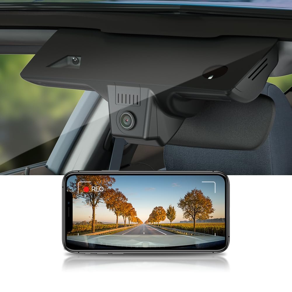 Fitcamx Front 2K+Rear 1080P Dash Cam Adapts for Ram ProMaster & ProMaster EV 2024-2025 (HD2-D2200), OEM Style, Dual HD Video, Built-in WiFi & APP, Loop Recording, G-Sensor, Easy to Use, 64GB Card
